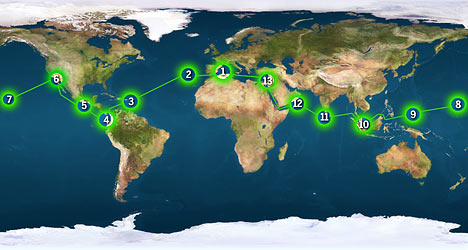 Earth Race Route