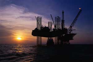 Oil RigOffshore Oil Platform Under Construction --- Image by © Royalty-Free/Corbis