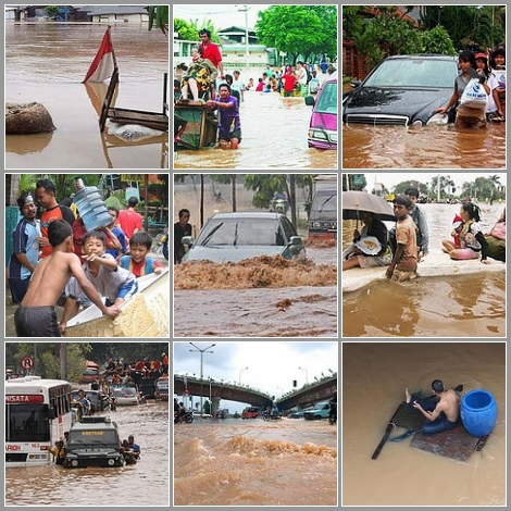 2007 Jakarta flood named worst in 300 years.  Photo by Indhas