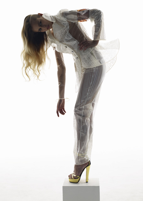 Dissovable fashion designed by Helen Storey and scientist Tony Ryan. Photo by Nick Knight for Wonderland