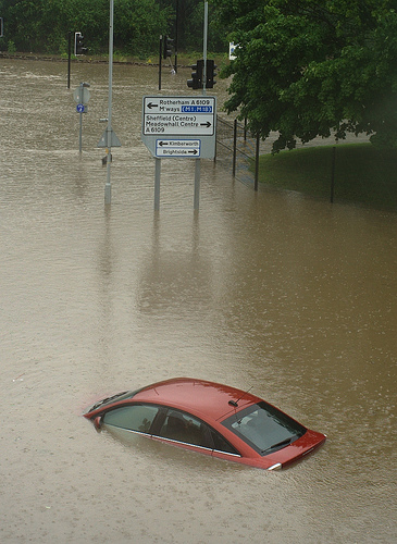 June 2007 floods in Sheffield UK. Photo by Random_Dave
