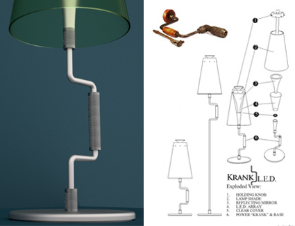 Krank LED Fixture by Efrain E. Velez : Works