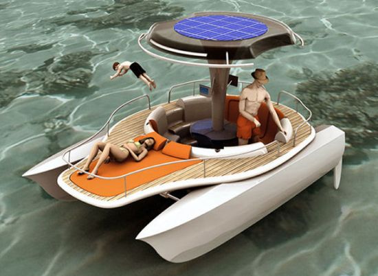 Solar Powered Bicycle Boat